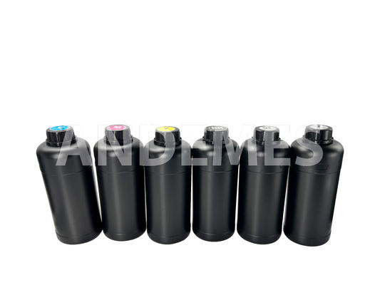 XP600 I3200 1600 Impresora de cabeza de impresión con CMYKW V UV Tinta 1000ml Desvanecer y barnizar