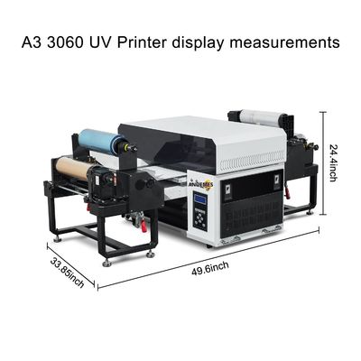 Impresora de tejidos 6 colores A3 Tamaño Impresora UV led UV de banco plano Impresora de rollos a rollos Impresora 3060 UV dtf con barniz