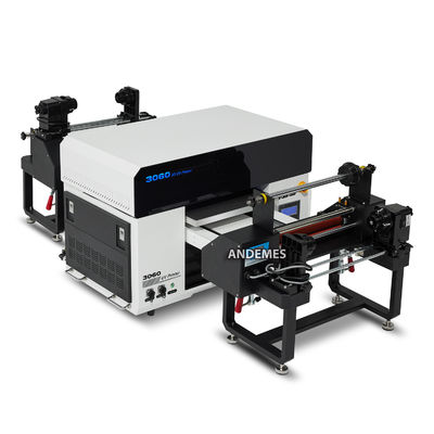 Impresora de tejidos 6 colores A3 Tamaño Impresora UV led UV de banco plano Impresora de rollos a rollos Impresora 3060 UV dtf con barniz