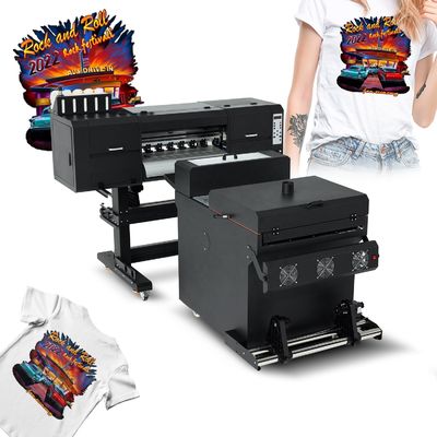 Impresora DTF multicolor de 60 cm con horno de secador de agitación y cabeza de impresión doble I3200