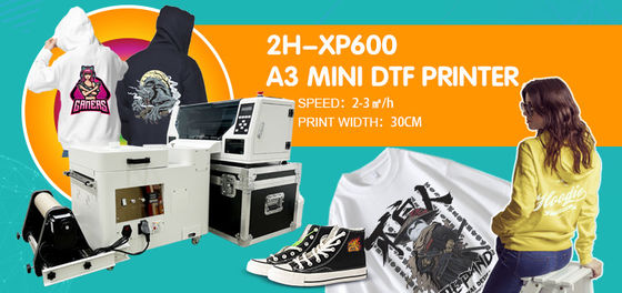 A3 DTF Printer with High-resolution 1440 x 1440 dpi, CMYK + White Color Configuration, and Compact A3 Size for Textile Printing