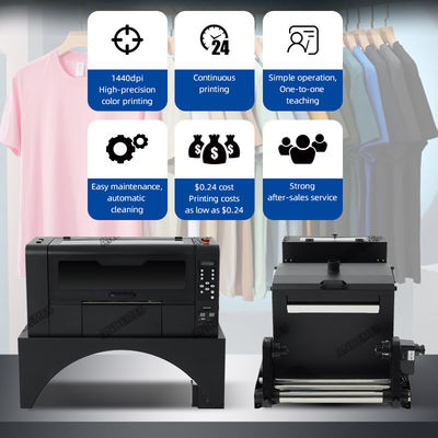 Impresora DTF con soporte OEM A2 de transferencia de calor T-shirt de escritorio Impresora DTF con tinta de pigmento