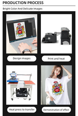 T-shirt para pequeñas empresas XP600 DTF Impresora A3 con cabeza de polvo de batidora XP600