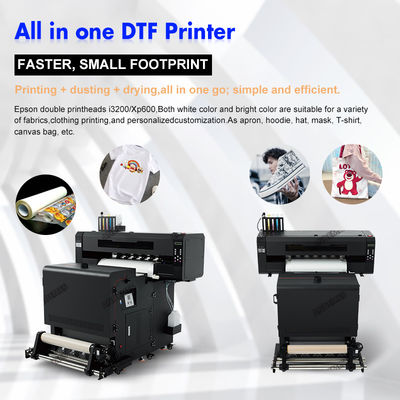 Impresora de inyección de tinta multicolor Impresora DTF de 24 pulgadas Impresora I3200 de película de PET Sublimación de polvo