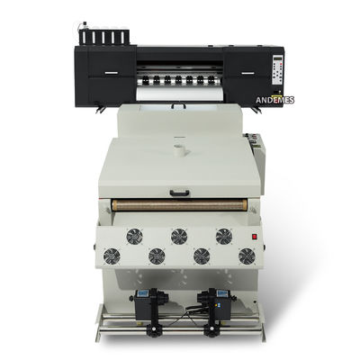 Máquina de impresión multicolor DTF de 24 pulgadas con doble cabeza I3200 y máquinas de agitar polvo