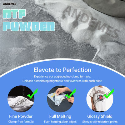 Polvo adhesivo de fusión en caliente 1 kg Polvo blanco para camisetas Impresión de transferencia de calor DTF