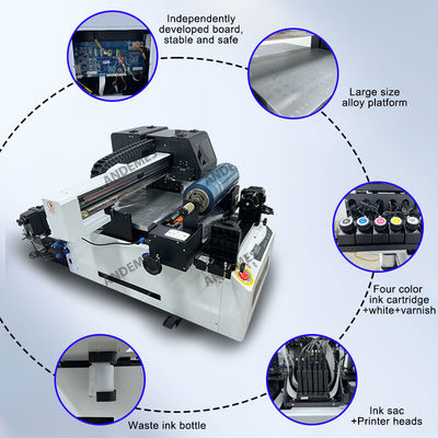 Impresora de tinta UV CMYKWV de resolución con cabezas de impresión Epson XP600 * 2 y software principal