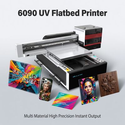 6090 Impresora UV de tela plana de múltiples materiales de alta precisión de salida instantánea