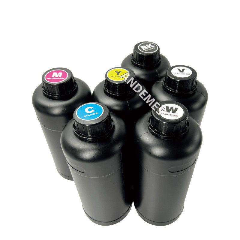 XP600 I3200 1600 Impresora de cabeza de impresión con CMYKW V UV Tinta 1000ml Desvanecer y barnizar