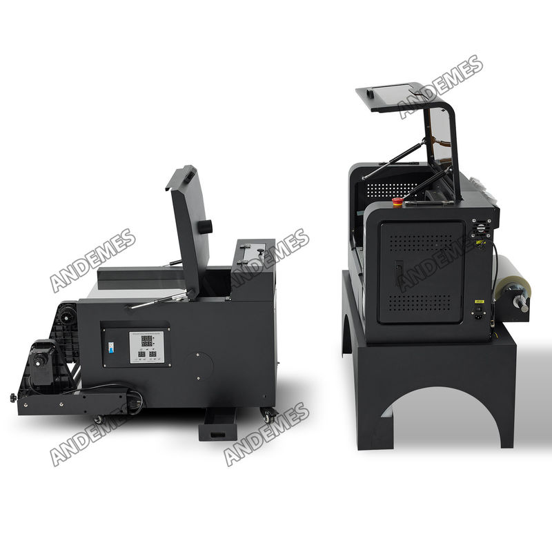 Impresora de inyección de tinta A2 de 140 kg con cabeza de impresión XP600 y máquina de batido de polvo DTF de 42 cm