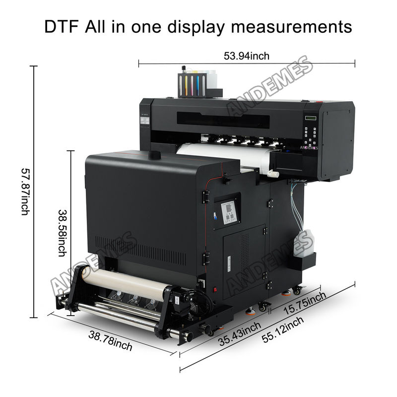 Impresora A1 DTF de 60 cm 24 pulgadas 2Pcs I3200 XP600 con cabezales de impresión con sacudidora de polvo