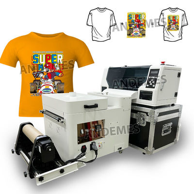 Modelo A3 Mini Impresora DTF de 13 pulgadas con horno de agitación de tinta en polvo CMYKW y dos cabezas XP600